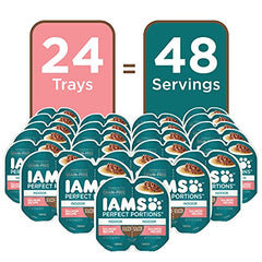 IAMS Perfect Portions salmon wet cat food close-up in gravy