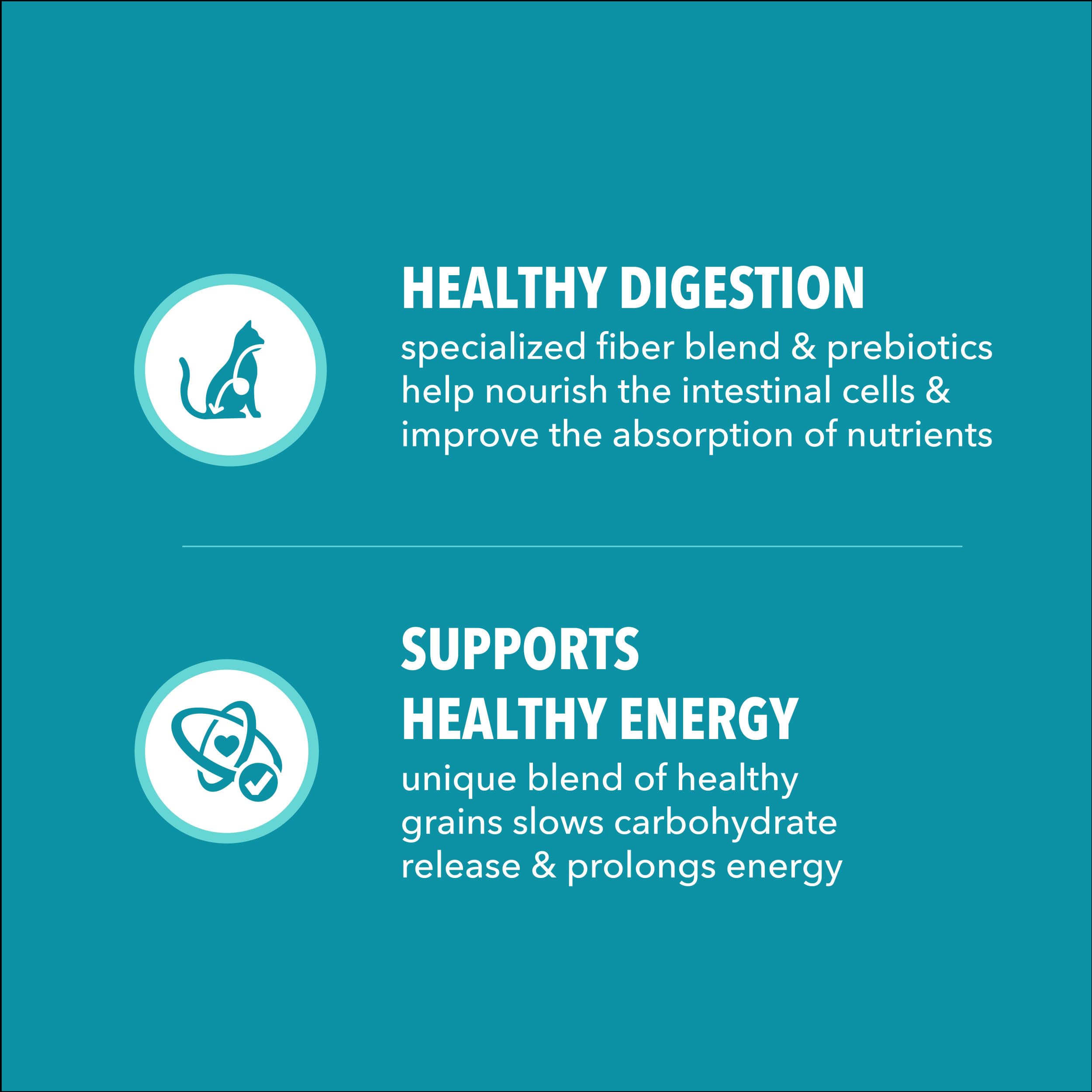 IAMS Proactive Health beet pulp fiber blend aids digestion and hairball management