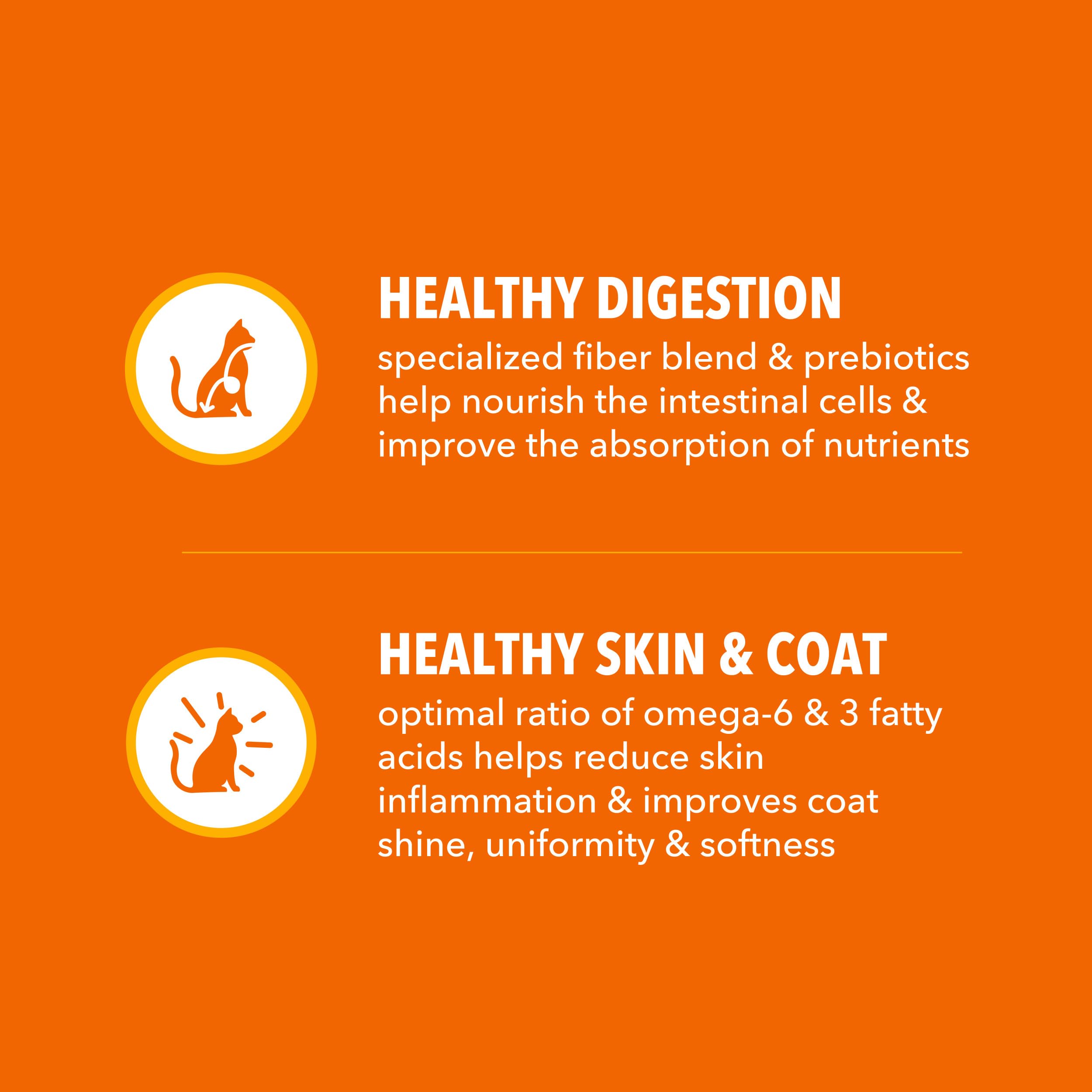 IAMS Proactive Health fiber blend and prebiotics supporting digestion.