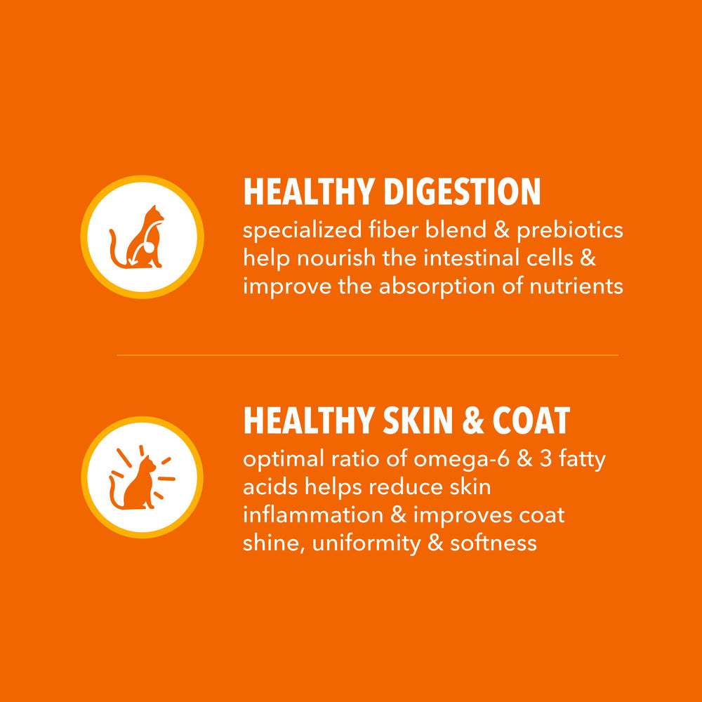 IAMS Proactive Health fiber blend and prebiotics supporting digestion.