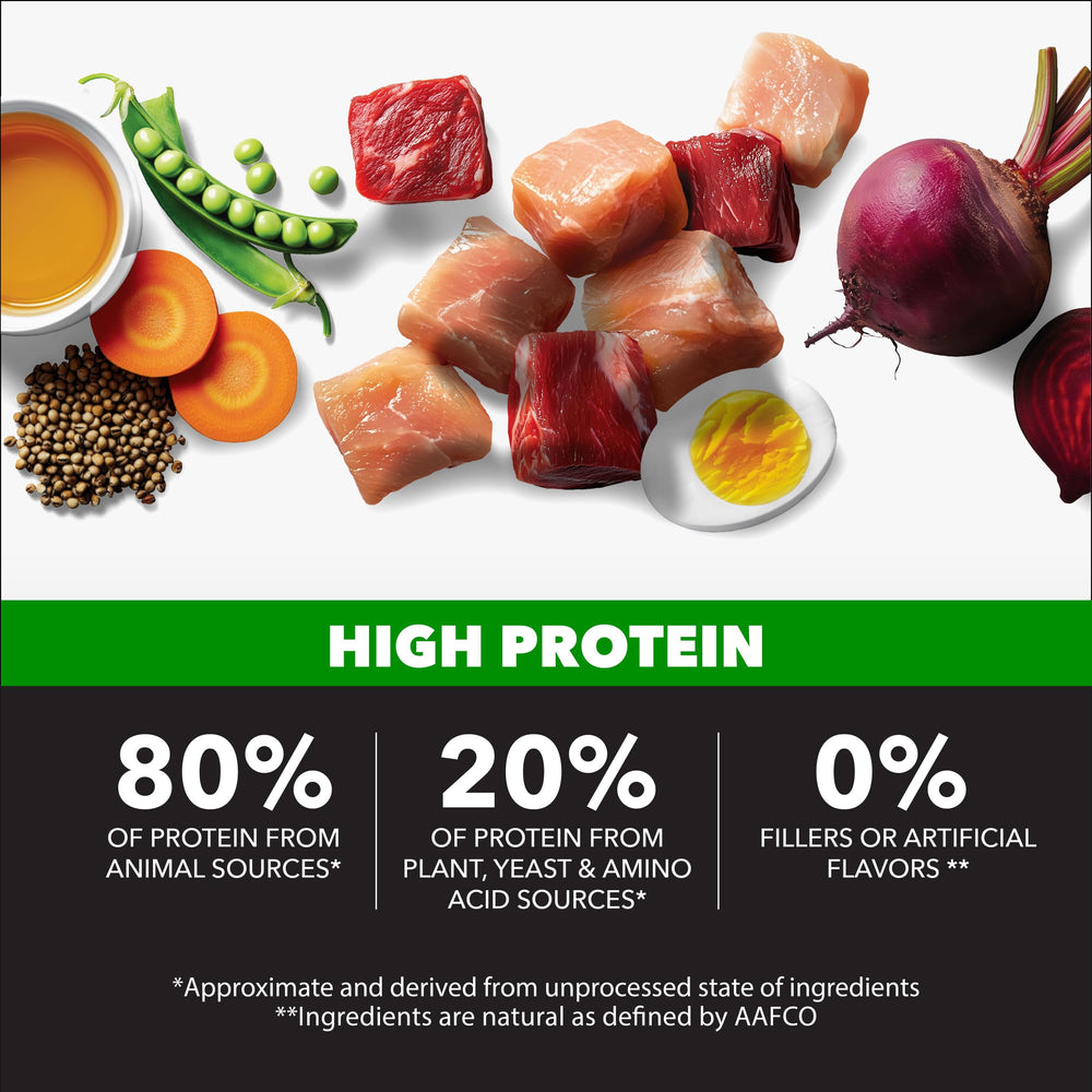 IAMS Proactive Health High Protein bag back, real chicken as first ingredient