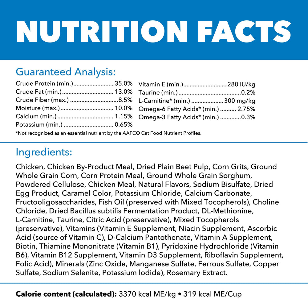 IAMS Proactive Health natural ingredients with no fillers and artificial flavors.