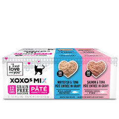 I&Love&You XOXOs Mix Pate variety pack 36 oz in pack-shot shows varied flavors for mealtime variety.
