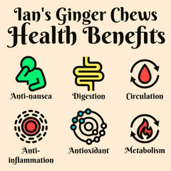 IAN's ginger bites for snacking, versatile and tasty
