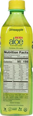 Real aloe vera pulp visible in Iberia juice for texture and freshness.