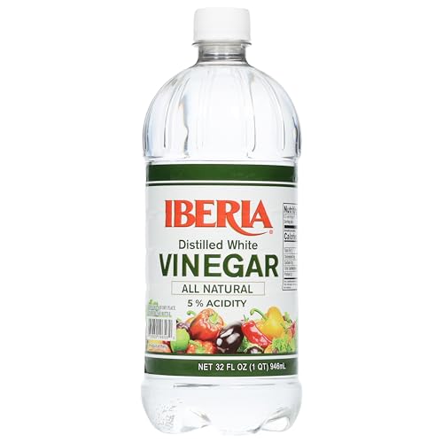 Iberia Distilled White Vinegar pour close-up, demonstrating a crisp culinary use.