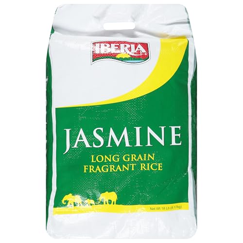 Iberia Jasmine Rice fluffy grains deliver aromatic, restaurant-quality texture.