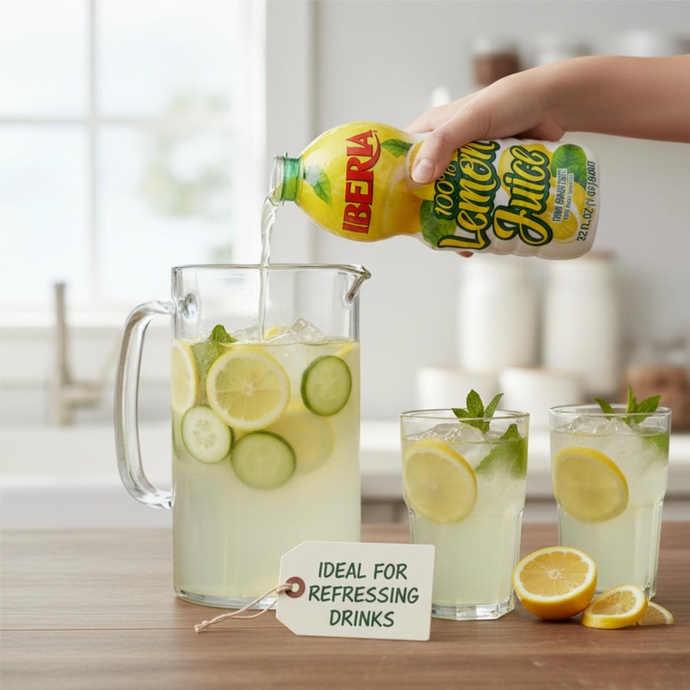 Iberia lemon juice for lemonade and iced tea at home