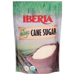 Iberia Organic Cane Sugar crystals close-up highlighting rich flavor.