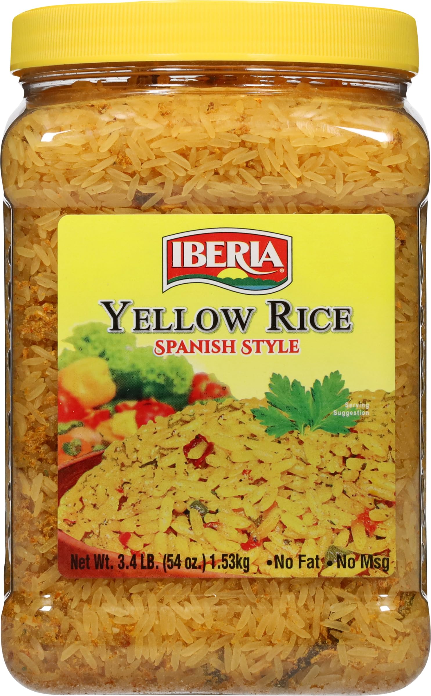 Iberia Yellow Rice packaging front showing gluten-free formula