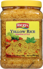 Iberia Yellow Rice packaging front showing gluten-free formula