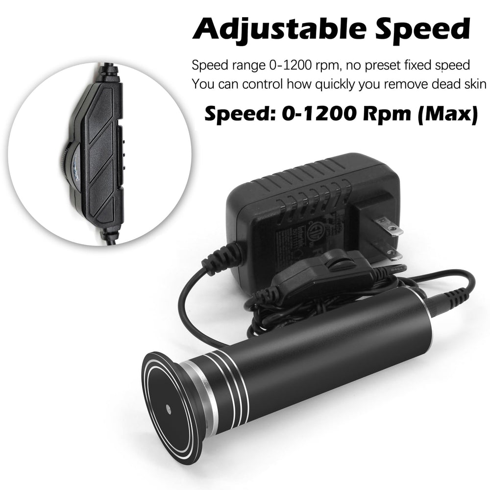 IBN G adjustable-speed dial image emphasizes customizable 0–1200 RPM for gentle to thorough smoothing.