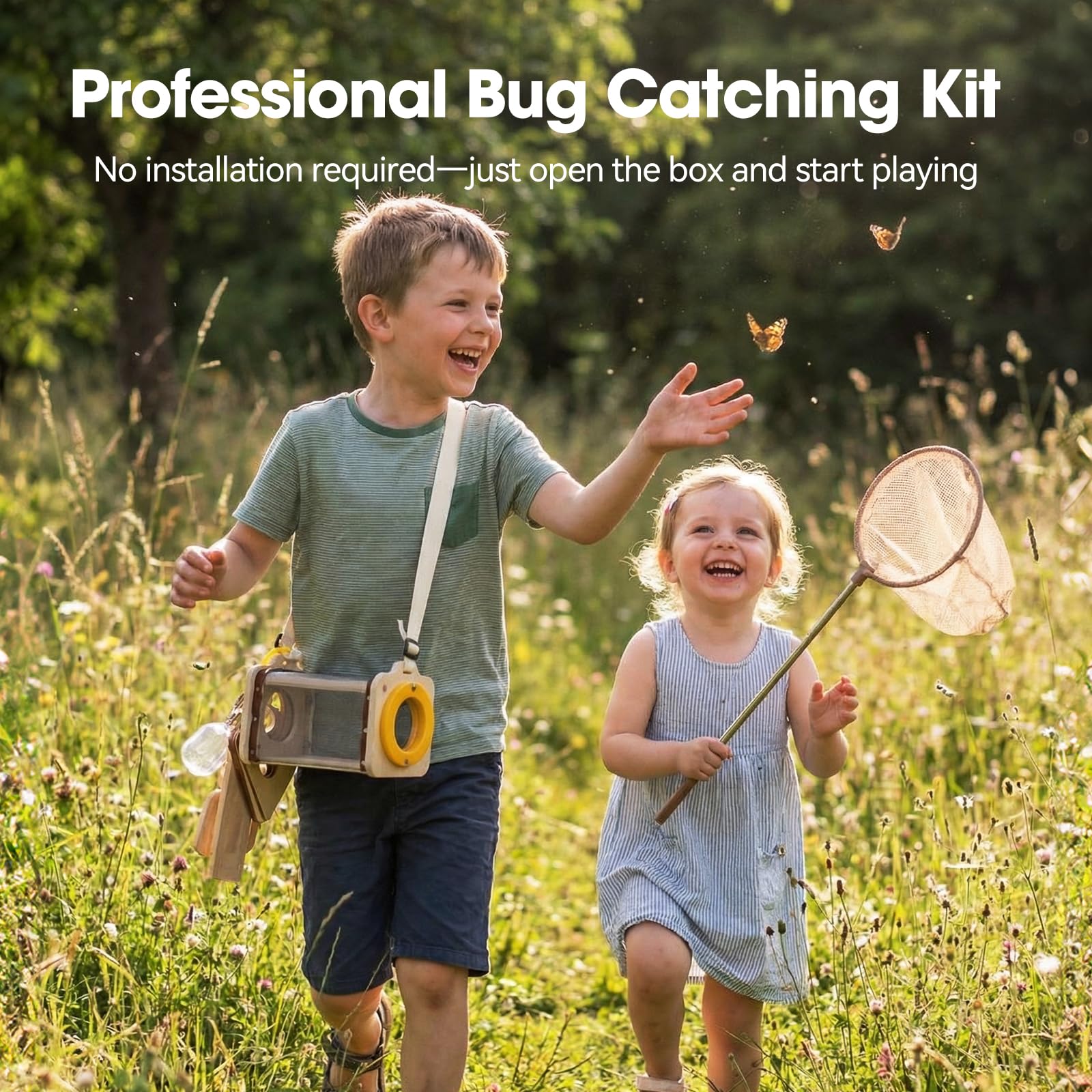 ibwaae Bug Catcher Kit butterfly net for easy outdoor exploration and gentle catching.