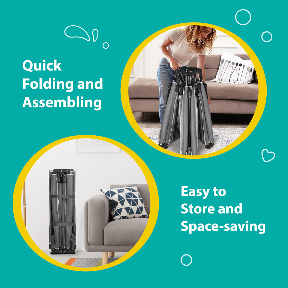 ICAREWAY playpen assembly tool-free in minutes for busy parents