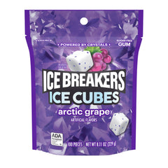 Open pouch reveals 100 sugar-free gum pieces for bulk convenience.
