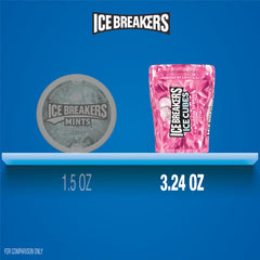 Ice Breakers Ice Cubes Bubble Breeze packaging box emphasizes sugar-free freshness.