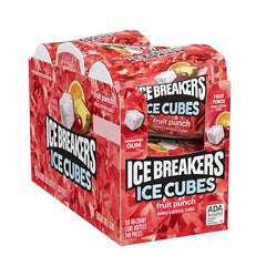 Ice Breakers Ice Cubes Fruit Punch bottles open pack ready for sharing