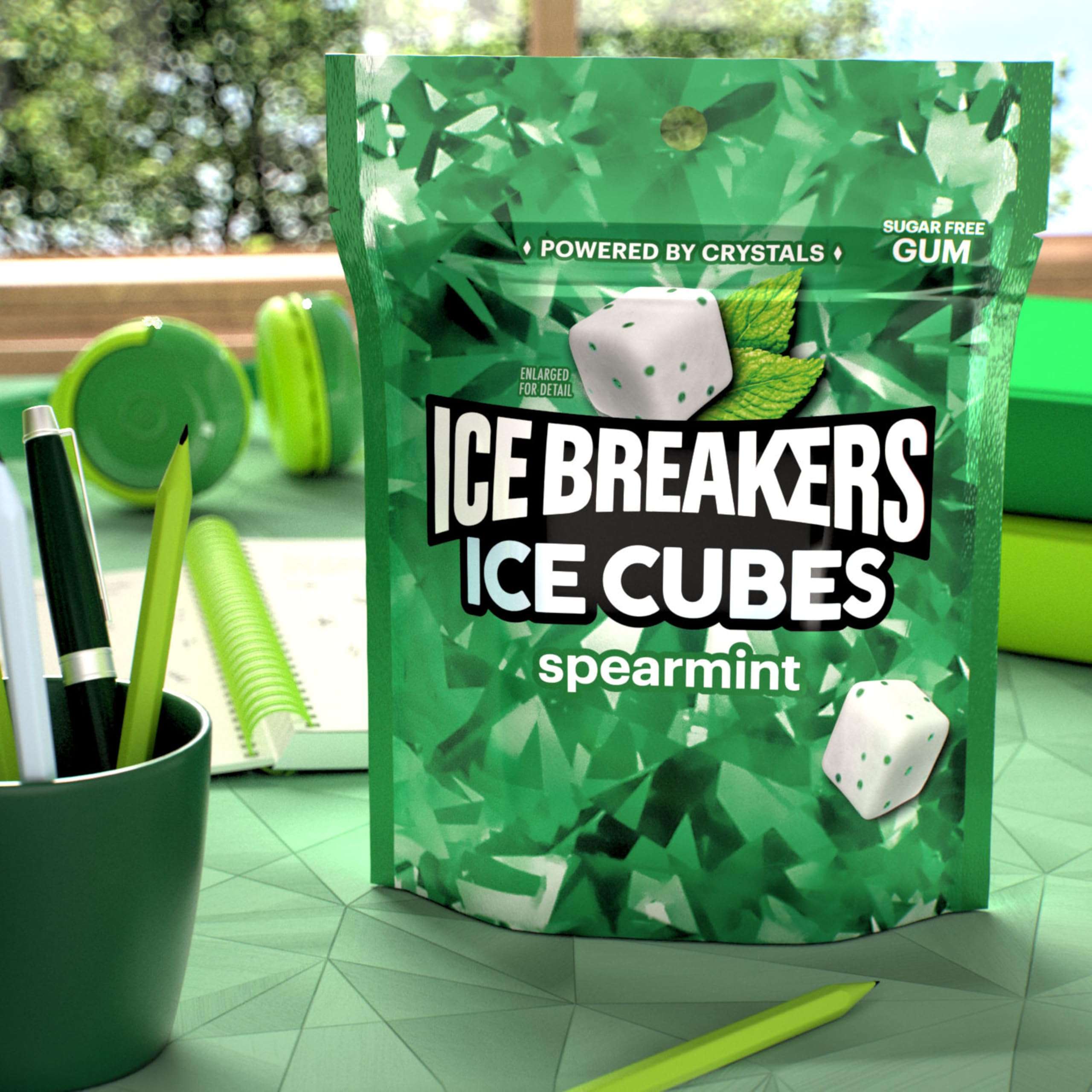 Ice Breakers Ice Cubes spearmint gift bag idea for celebrations.