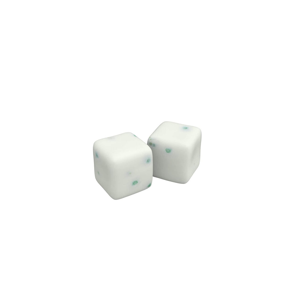 Ice Breakers Ice Cubes spearmint on office desk for fresh breath.