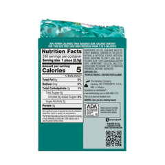 Ice Breakers Ice Cubes Wintergreen closeup mint crystals highlight refreshing, sugar-free flavor.