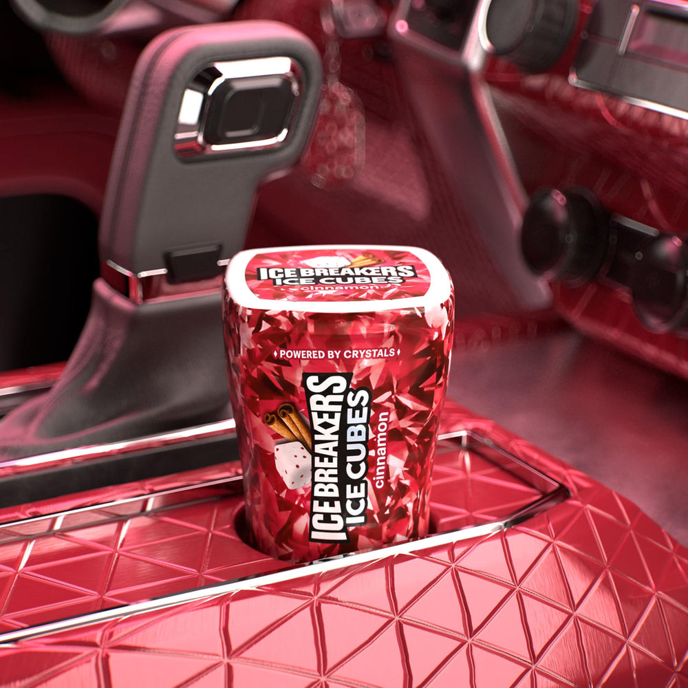 Meeting scene with Ice Breakers cubes providing a fresh breath moment