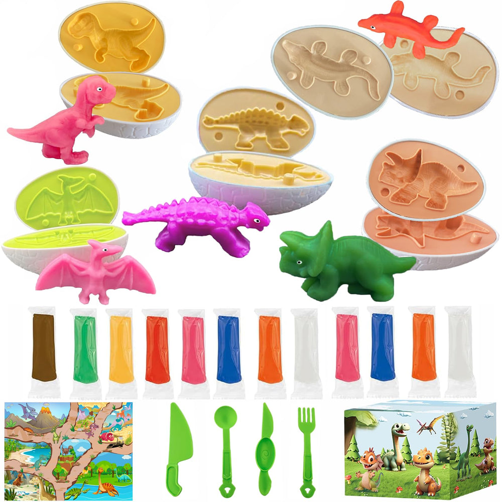 Iceacrin Playdough Dinosaur Eggs Set – colorful eggs for creative dinosaur worlds