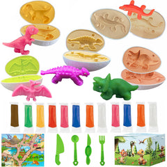 Iceacrin Playdough Dinosaur Eggs Set – colorful eggs for creative dinosaur worlds