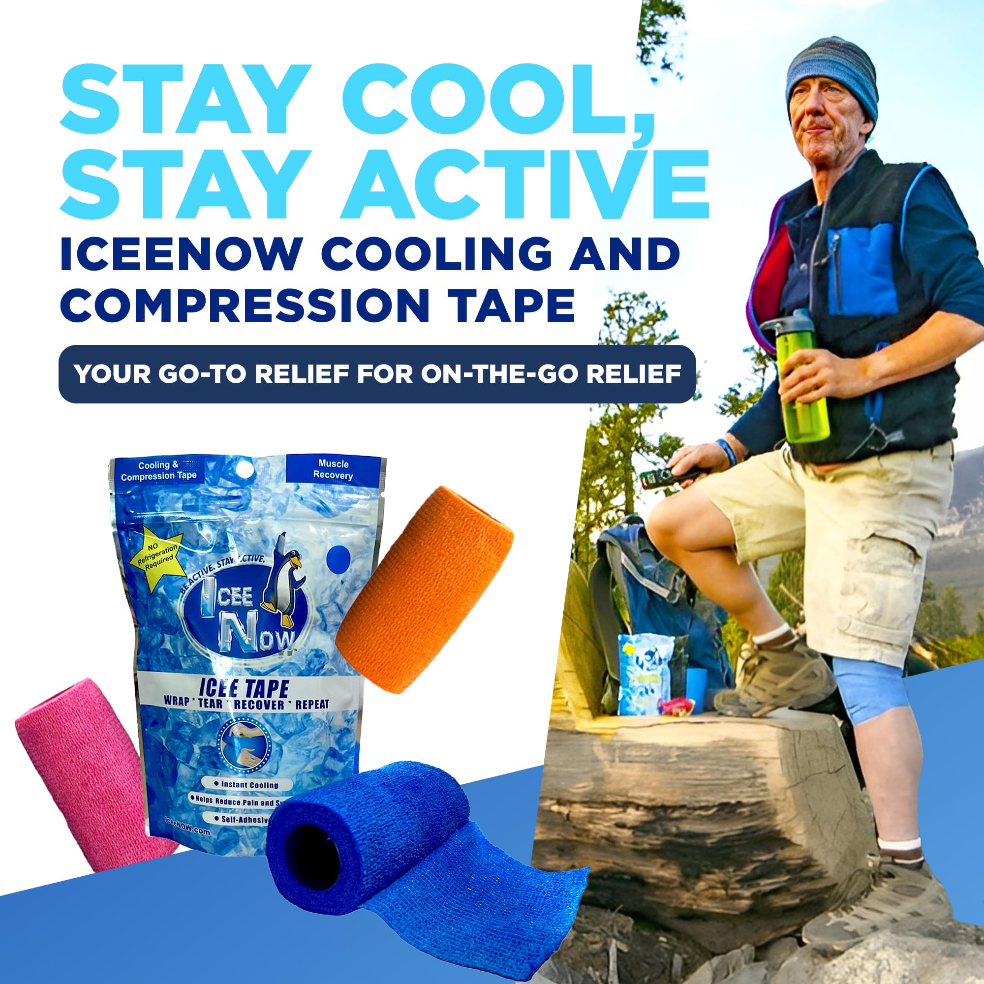 Icee Now ICEE Tape compact design fits gym bags and travel kits.