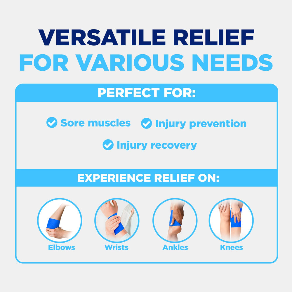 Icee Now ICEE Tape on knee highlights flexible, self-adhesive compression.