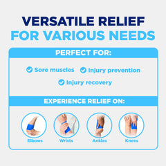 Icee Now ICEE Tape on knee highlights flexible, self-adhesive compression.