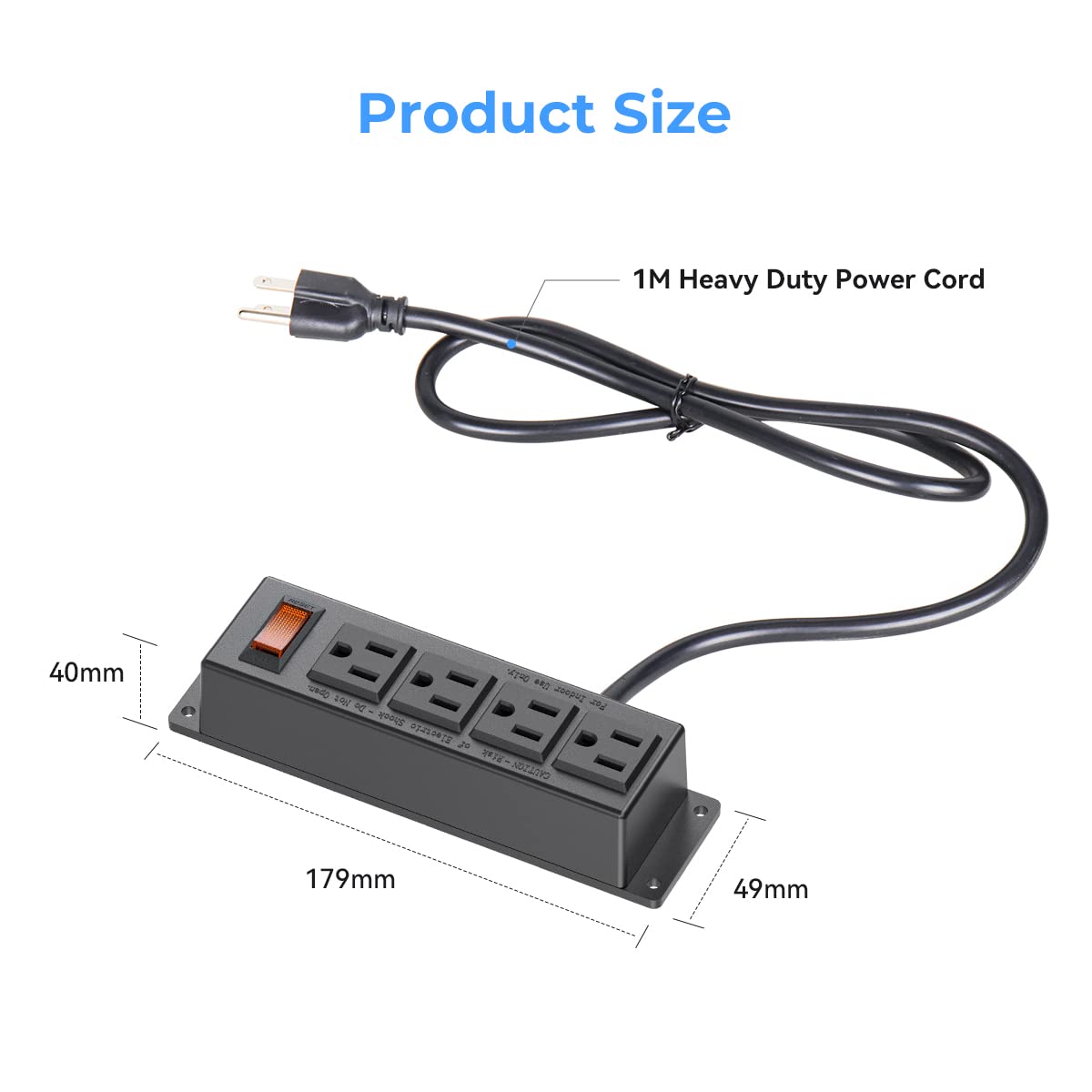 ICEELEC 3ft flat-plug cord under desk enables hidden tidy setups.