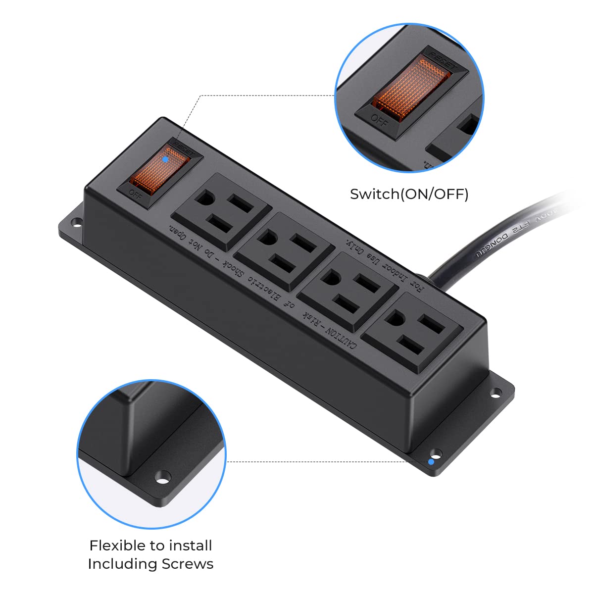 ICEELEC mounting holes enable versatile installation on walls, benches, or counters.
