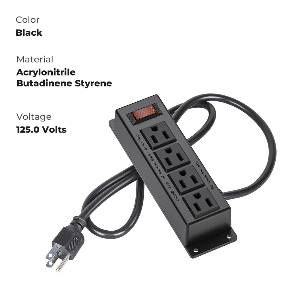 ICEELEC power strip with switch for easy on/off control.