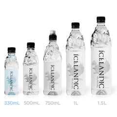 Glacier-inspired Icelandic Glacial bottle design conveys premium quality.