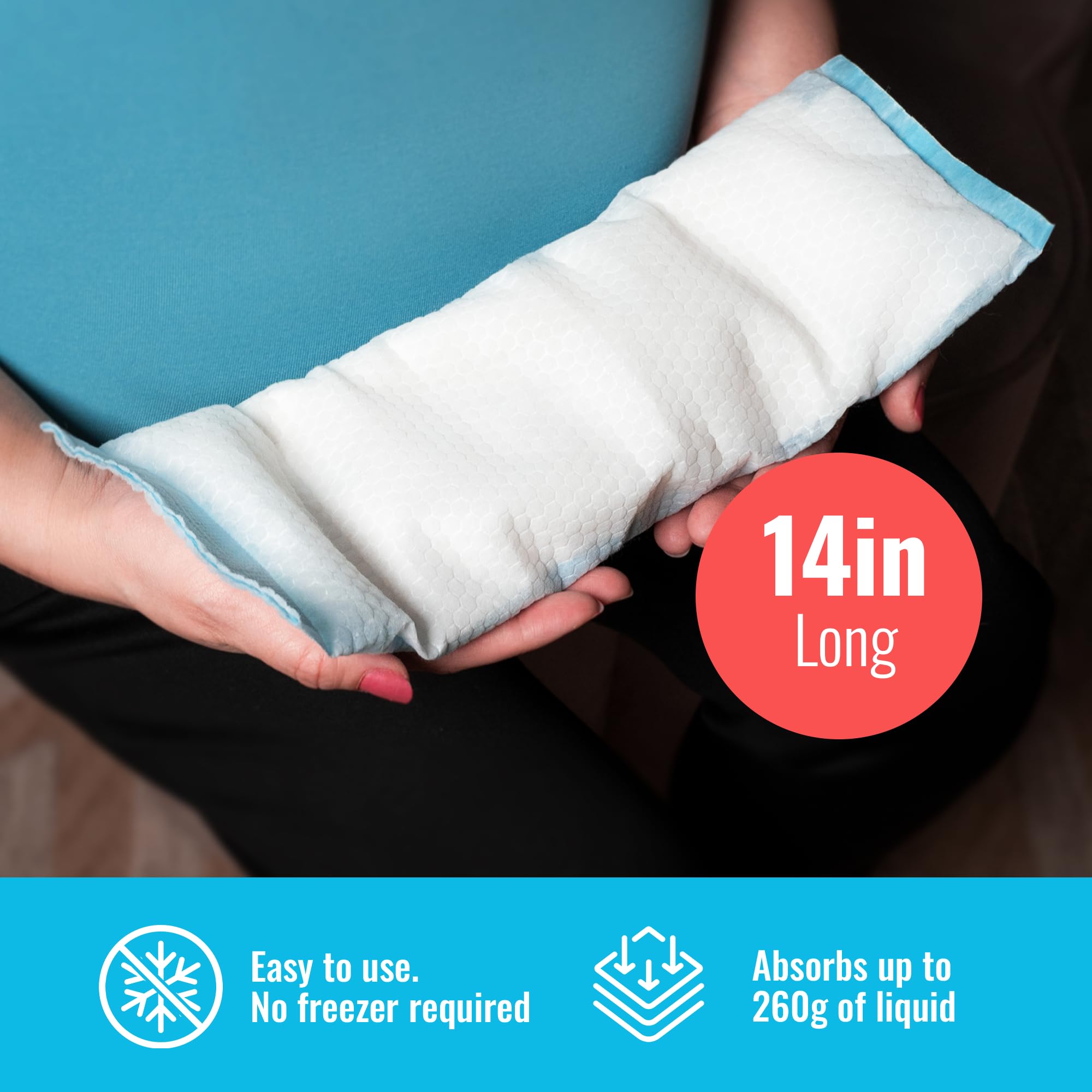 ICEWRAPS disposable postpartum pads offer hygienic, one-time use for quick cleanup and relief.
