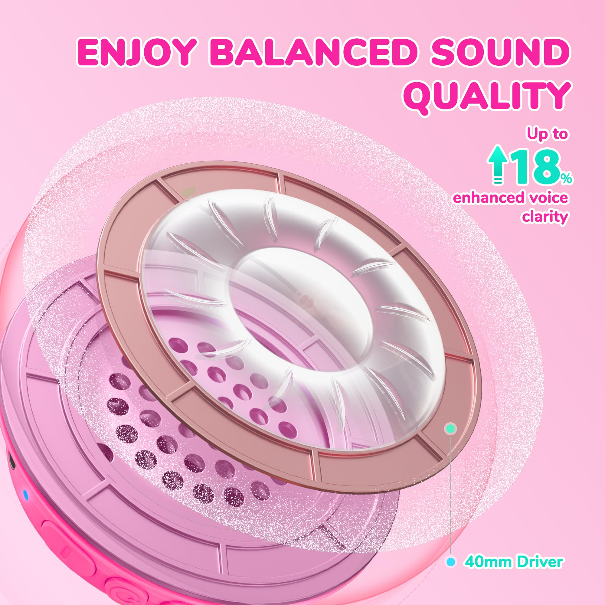 iClever BTH22 cushion close-up notes soft protein leather for gentle contact