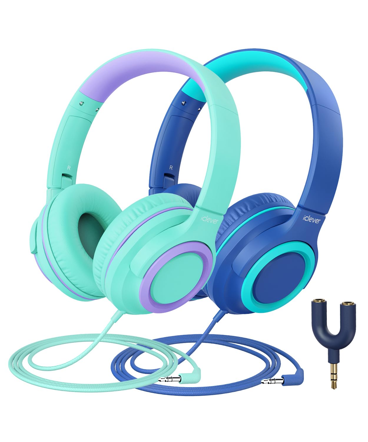 iClever HS22 foldable earcups offer compact, comfortable wear for school and travel.