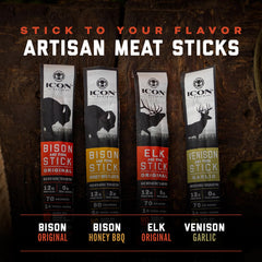 ICON Meats Snack Sticks Original Elk & Pork for quick protein