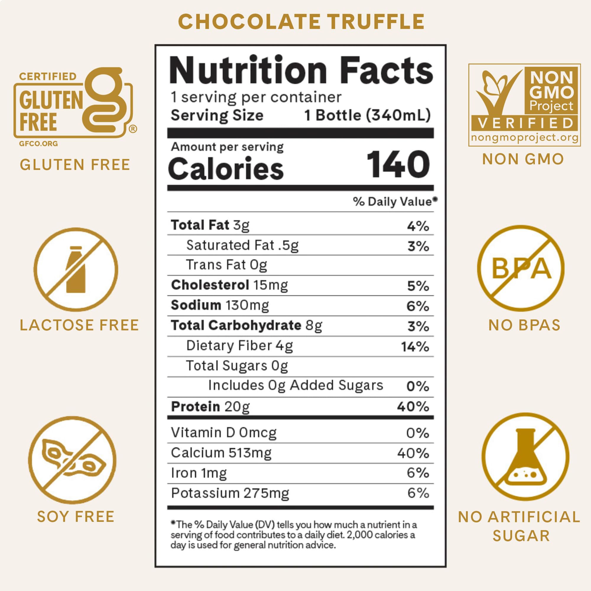 Iconic Protein Drink Chocolate Truffle being poured for on-the-go fueling.