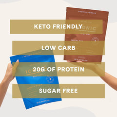 Glass of ICONIC Chocolate Truffle shake highlighting smooth texture and keto-friendly option