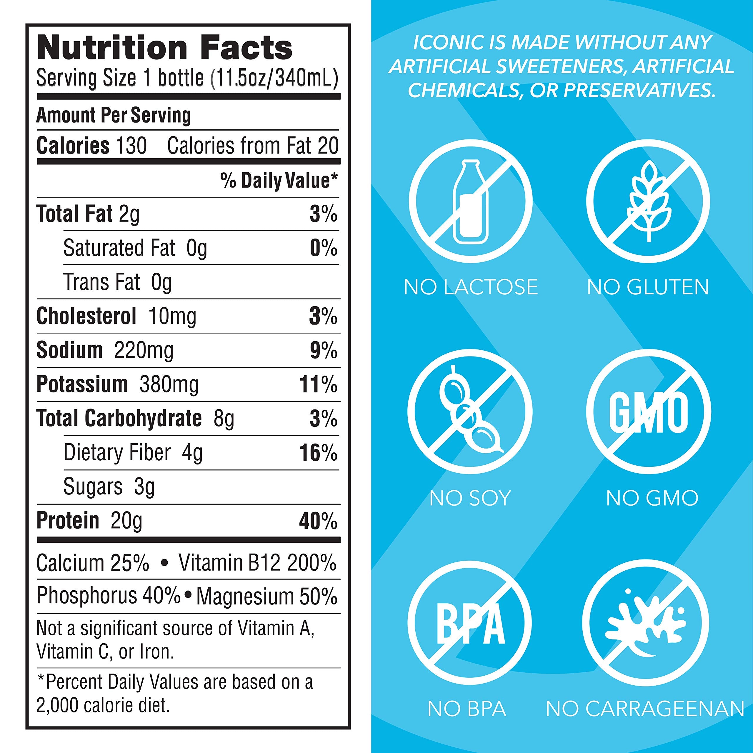 Iconic Vanilla Bean protein shake pour demonstrates easy mixing for quick, sugar-free fueling