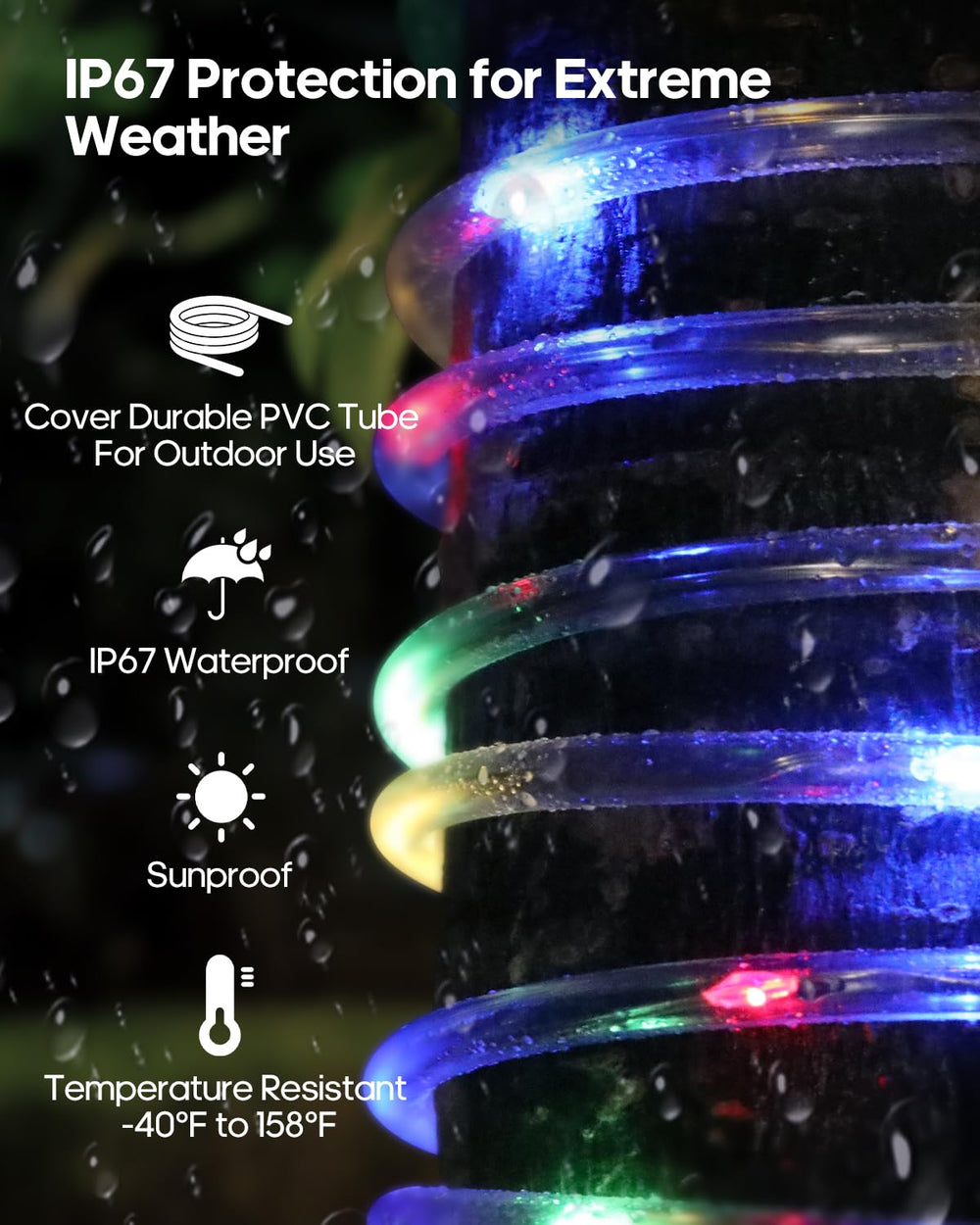 ICRGB night garden lighting creates magical ambiance for outdoor gatherings.