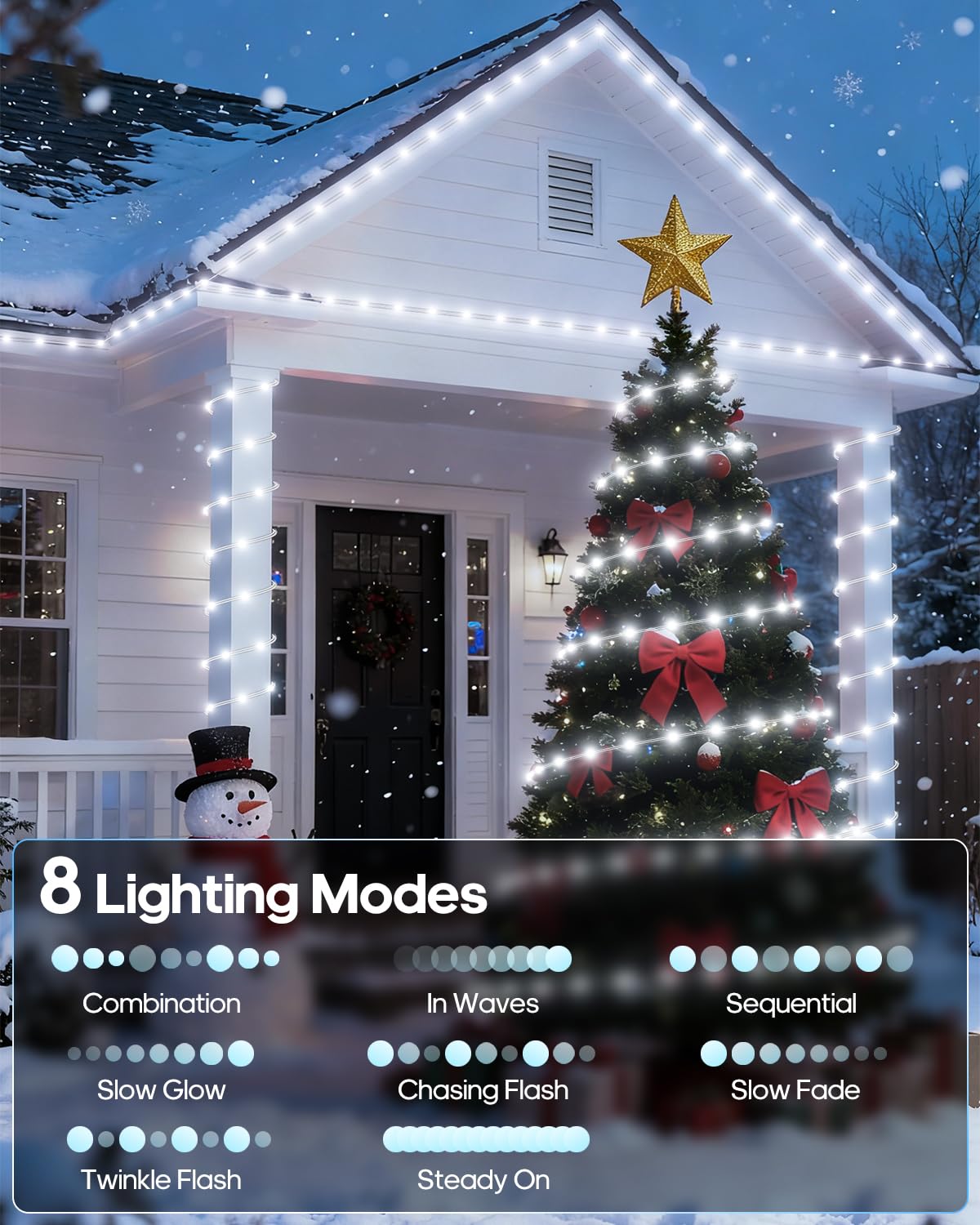 ICRGB solar rope lights with remote provide easy, versatile control outdoors.