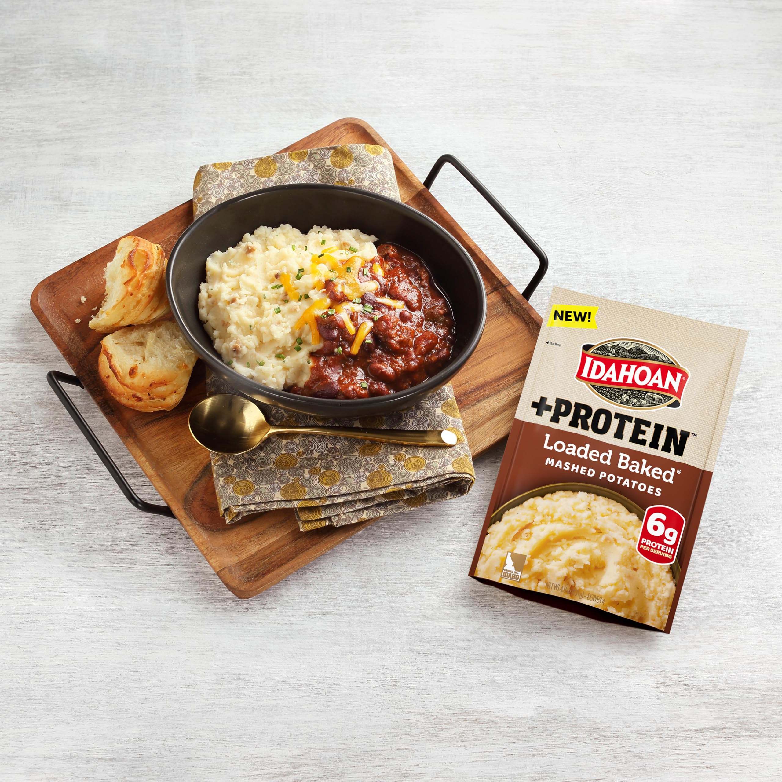 Idahoan comfort side-dish ready in minutes for weeknight meals.