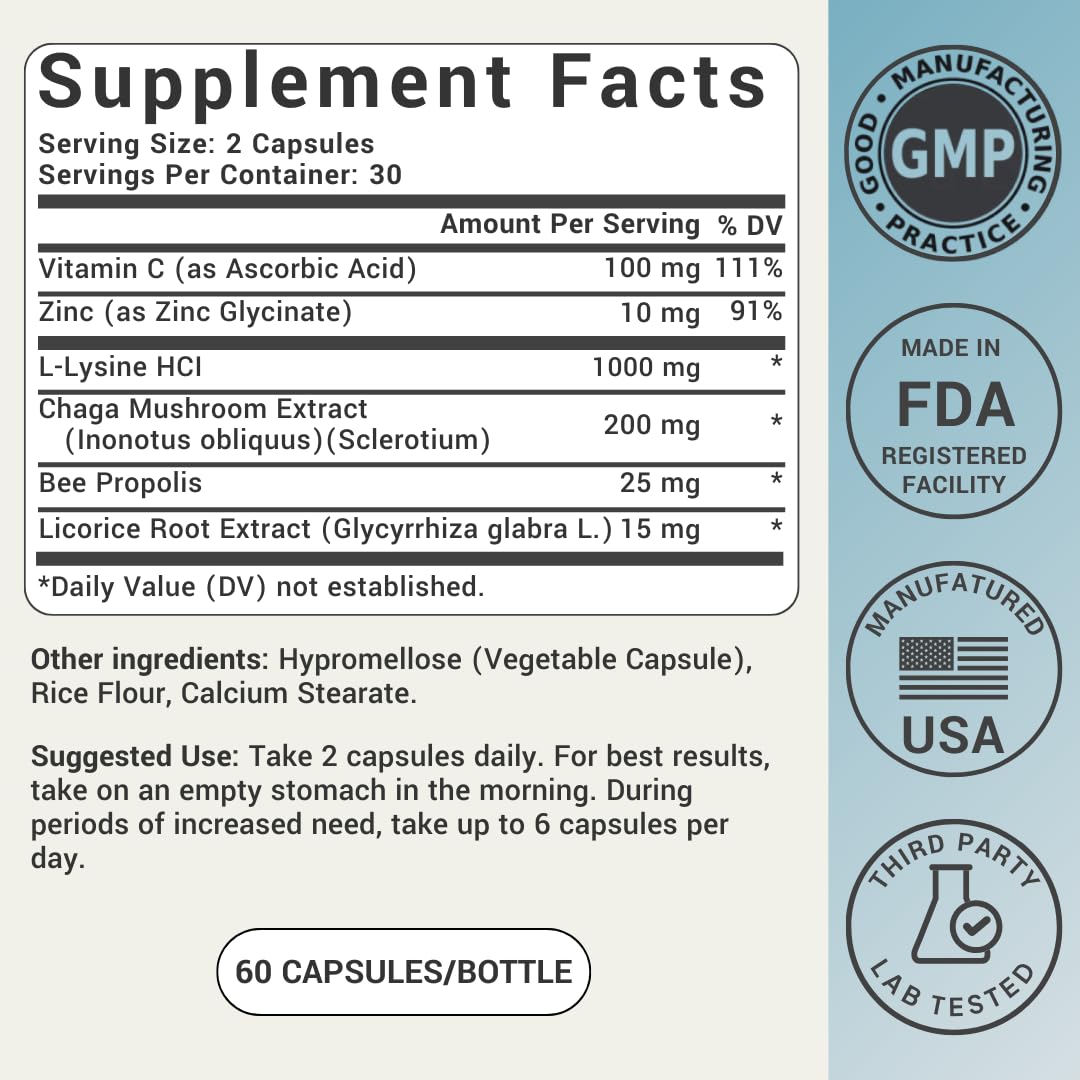 Ideal Wellness L-Lysine manufactured in GMP facility ensuring quality.
