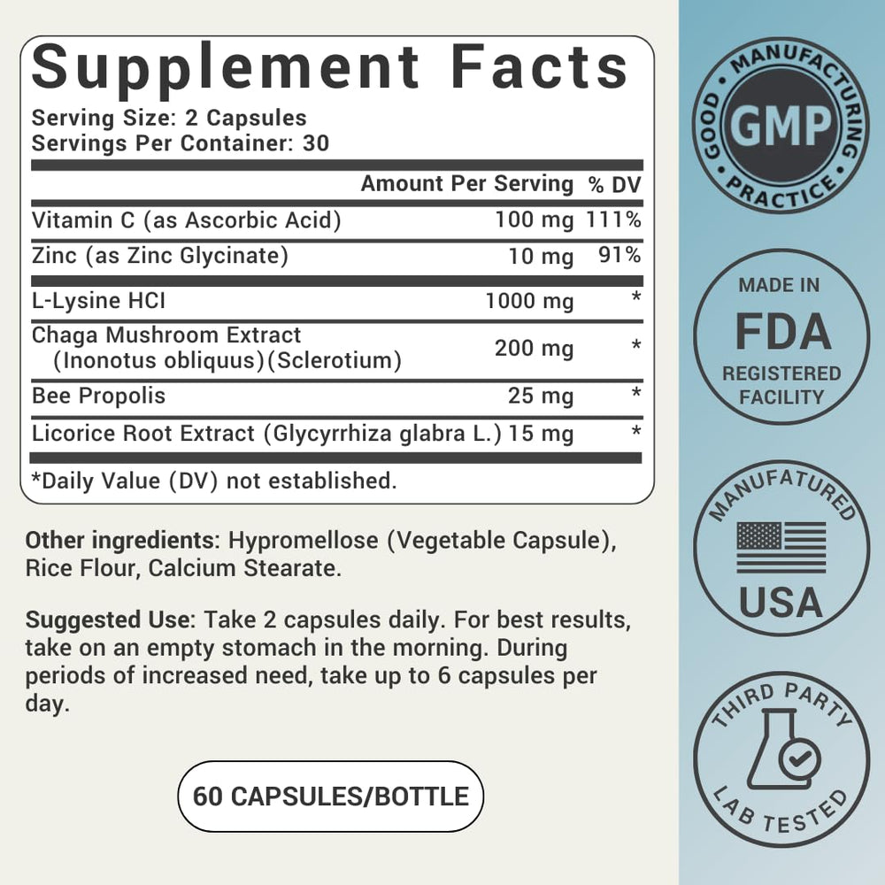 Ideal Wellness L-Lysine manufactured in GMP facility ensuring quality.