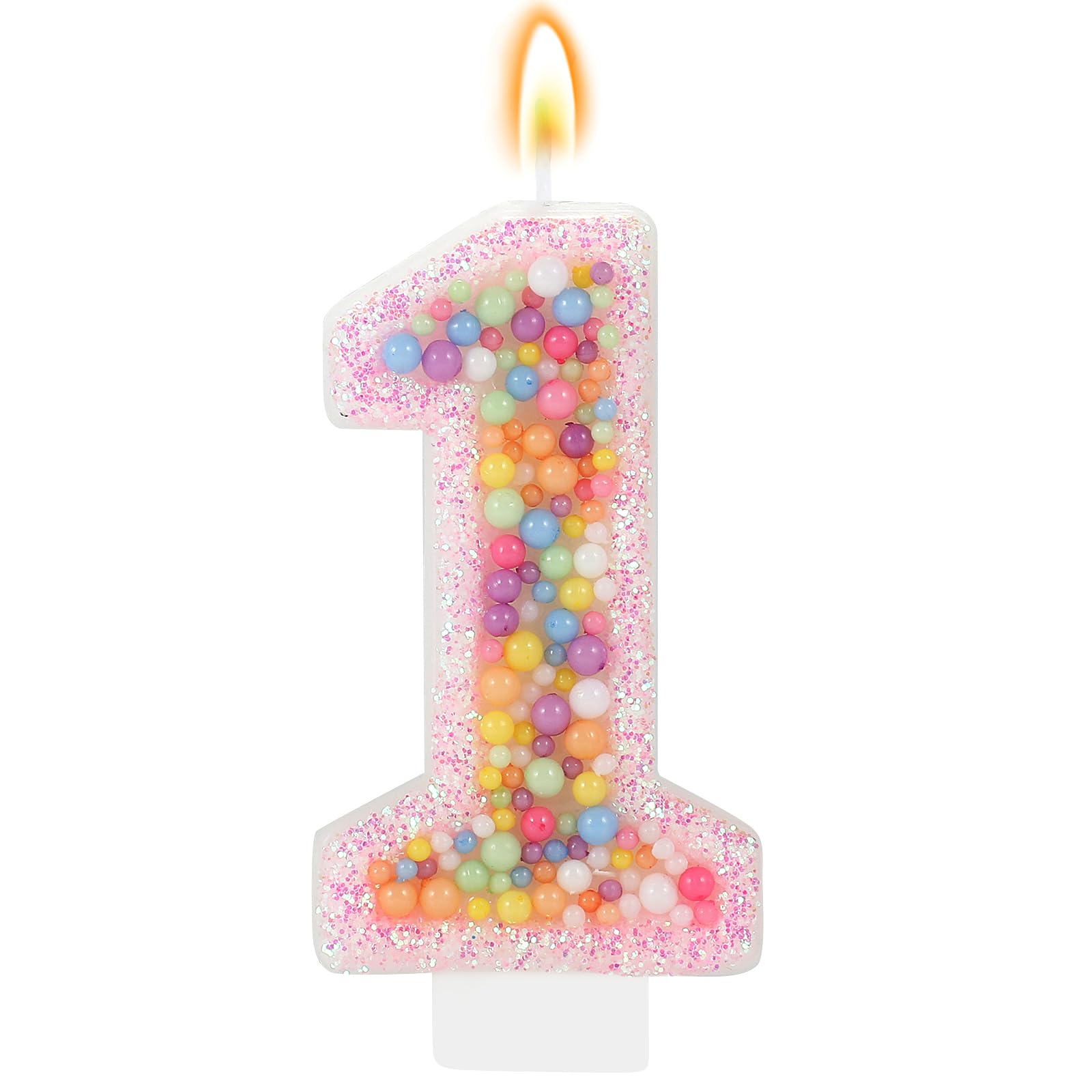 IDIJOLI pastel macaron candle cake-topper adds whimsy to birthday celebrations.