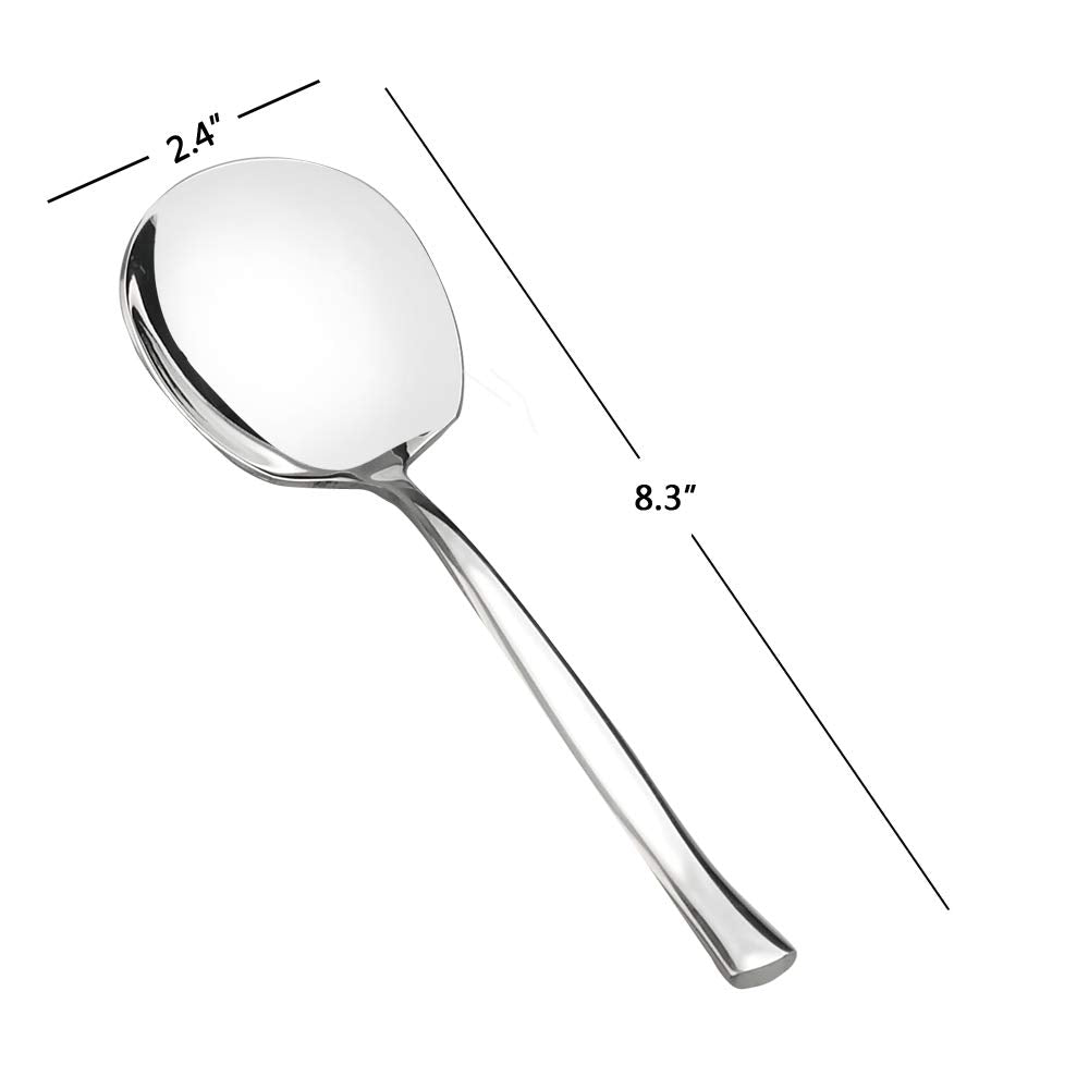 Idomy buffet spoons arranged on a tray ready for self-serve dining