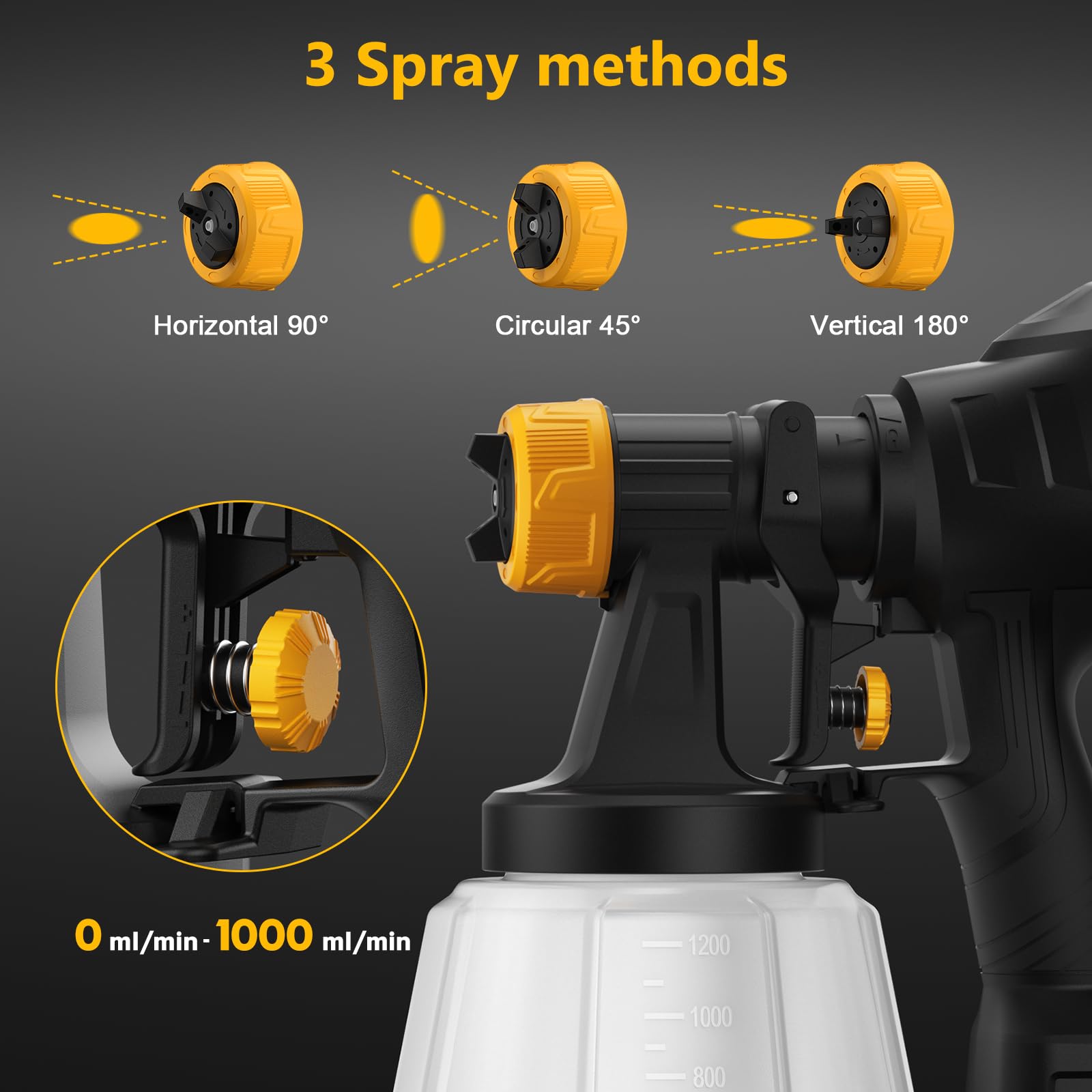 IEBUDA spray tool with 2.2mm nozzle for versatile furniture and deck projects.