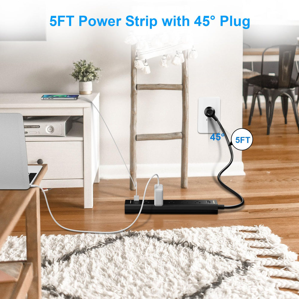 IECOPOWER surge protection of 700 joules protects connected electronics